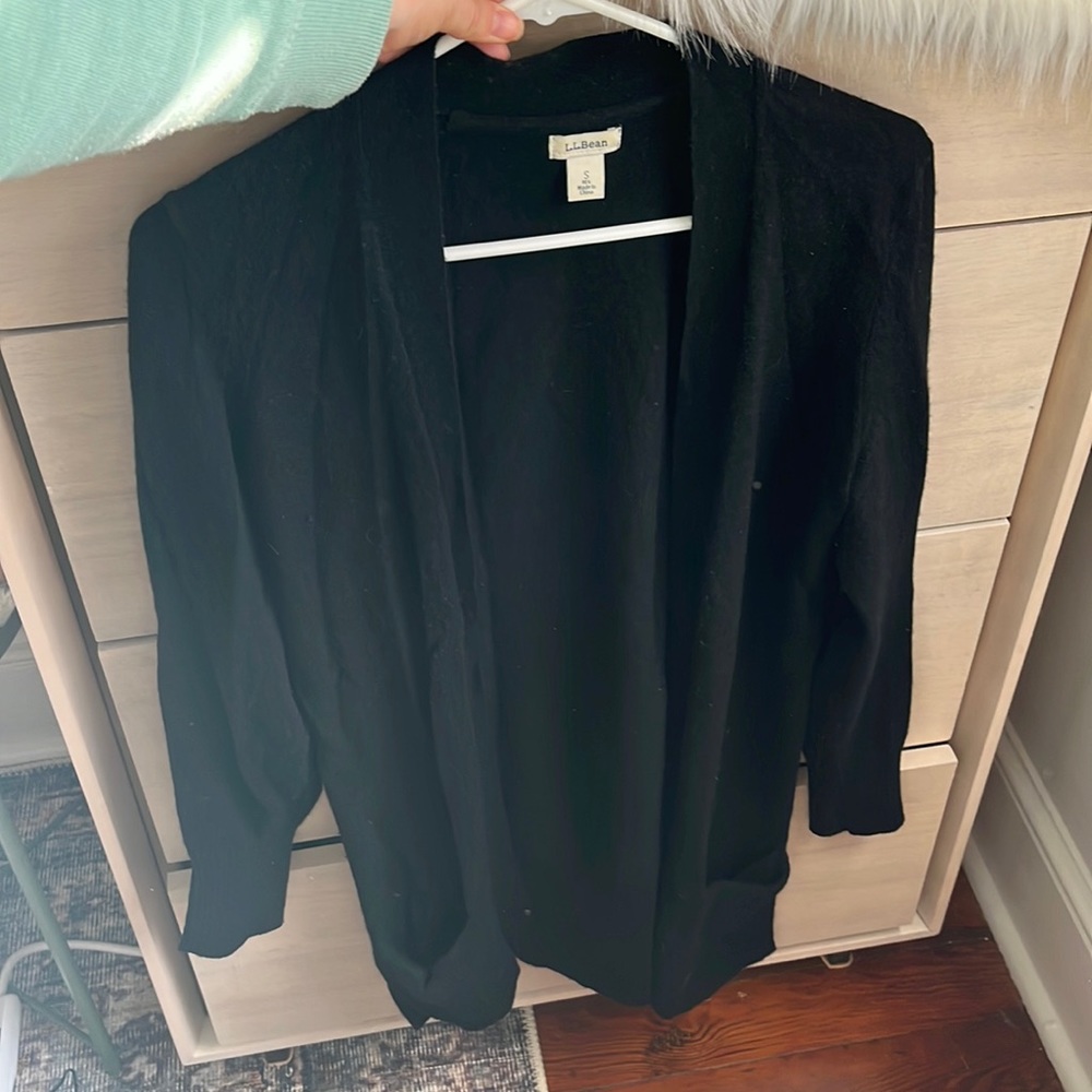 LL Bean long cashmere cardigan